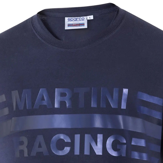 Koszulka t-shirt Martini Racing Big Logo Sparco granatowa