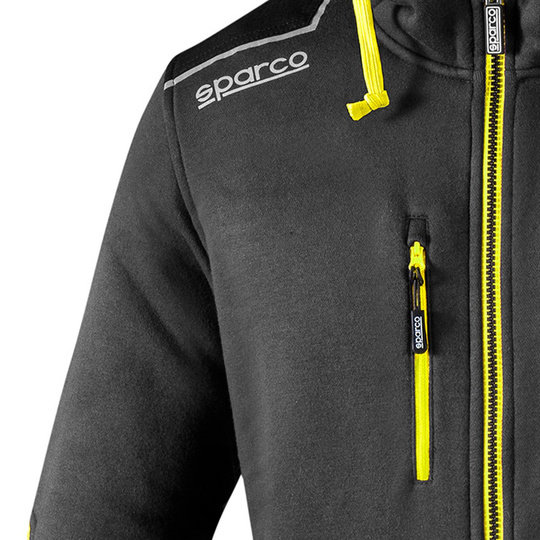 Bluza z kapturem rozpinana Tech Sparco szara
