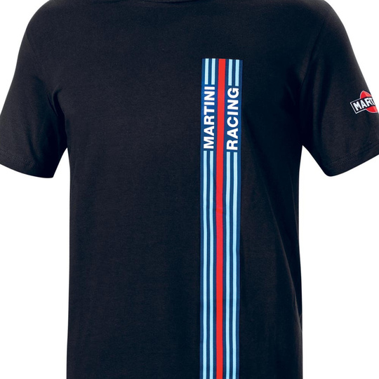 Koszulka t-shirt Stripes Martini Racing Sparco czarna