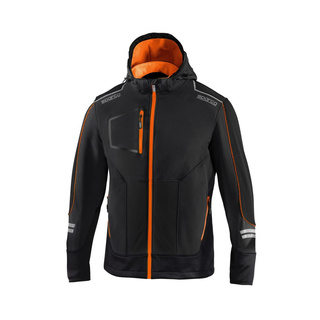 Kurtka Softshell Tech Sparco czarna/pomarańczowa Kurtka Softshell Tech Sparco czarna/pomarańczowa