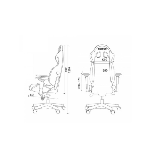 Fotel biurowy Sparco Martini ICON granatowy