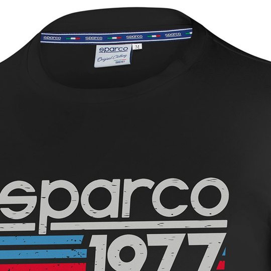 Koszulka t-shirt 1977 Sparco czarna
