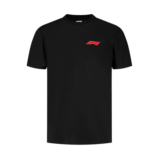 Koszulka T-shirt męska Small Logo czarna Formula 1 2025