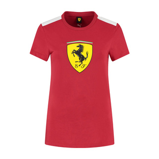 Koszulka t-shirt damska Shield Scuderia Ferrari F1 czerwona