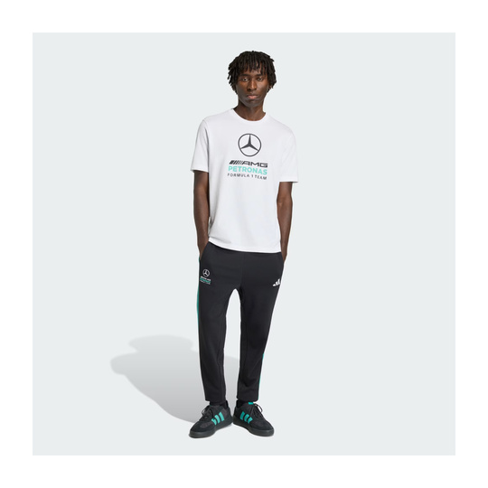 T-shirt męski biały Large Logo Mercedes AMG F1 2026