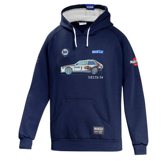 Bluza z kapturem męska Sparco Lancia Delta S4 Martini Racing