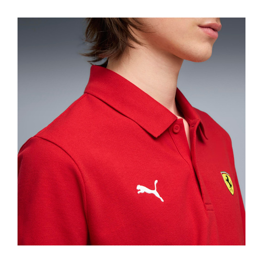 Koszulka polo męska Logo czerwona Ferrari F1 2026