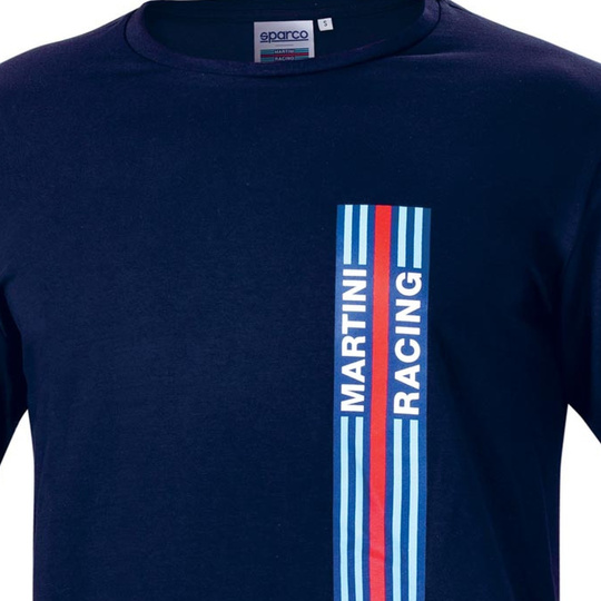 Koszulka t-shirt Stripes Martini Racing Sparco granatowa
