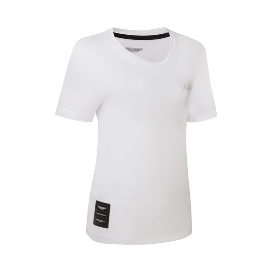Koszulka t-shirt damska AMR Logo Aston Martin Racing 2026 biała