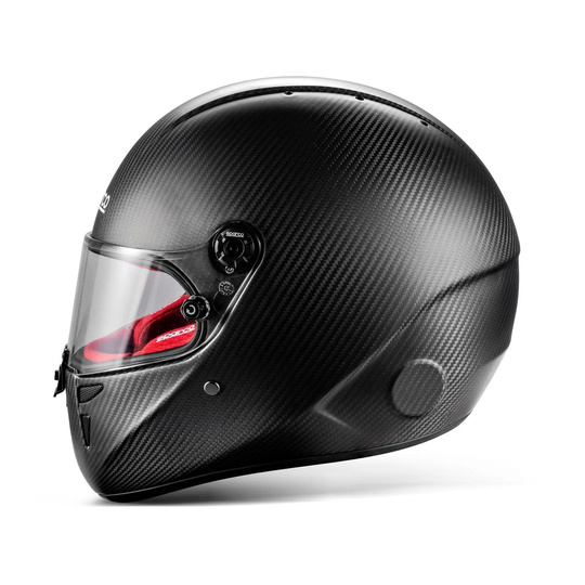 Kask kartingowy Sparco STEALTH KF CARBON 8878-2024 czarno-czerwony (FIA)