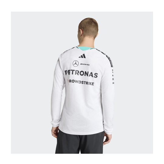 Koszulka z długim rękawem Authentic Team Mercedes AMG F1 2026 biała