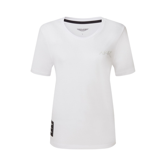 Koszulka t-shirt damska AMR Logo Aston Martin Racing 2026 biała