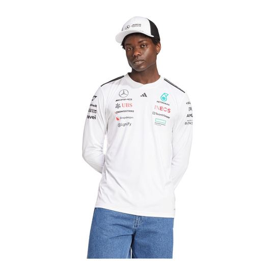 Koszulka z długim rękawem Team Mercedes AMG F1 biała