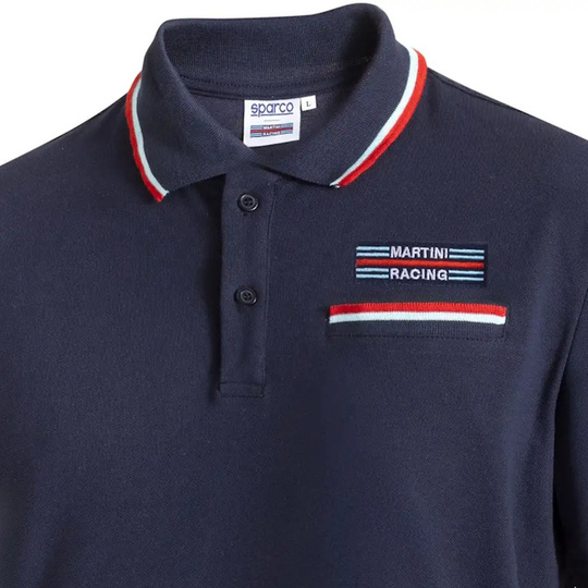 Koszulka polo Martini Pocket Sparco granatowa
