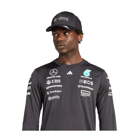 Koszulka z długim rękawem Team Mercedes AMG F1 czarna