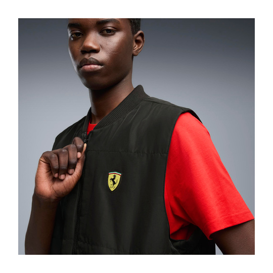 Bezrękawnik męski czarny Logo Ferrari F1 2026