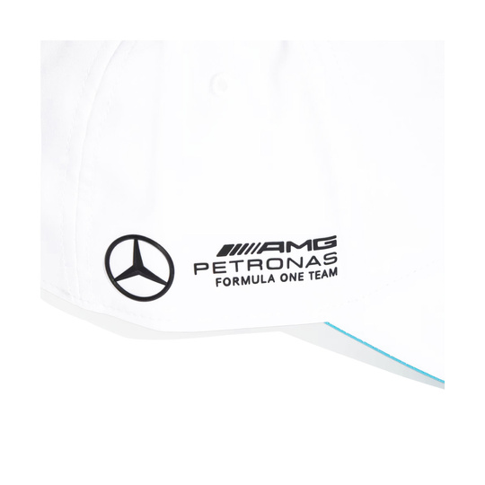 Czapka męska baseballowa biała George Russell Mercedes AMG F1 2025
