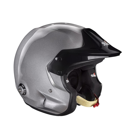 Kask Stilo Venti Trophy Jet Hans srebrny (FIA)