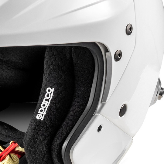 Kask Sparco Flux RJ-i biały/czarny (FIA)