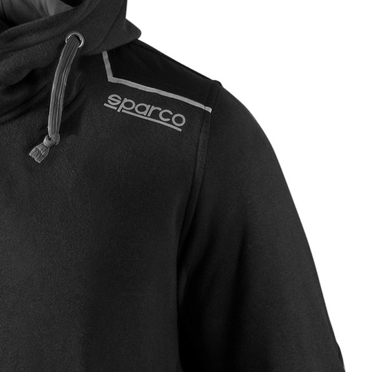 Bluza z kapturem rozpinana Tech Sparco czarna