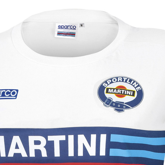 Koszulka t-shirt damska Martini Racing Sparco biała