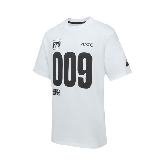 Koszulka t-shirt Limited Edition 009 Graphic Aston Martin Racing 2026 biało-czarna