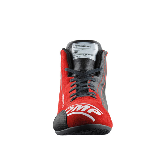 Buty OMP Tecnica MY25 czarne/czerwone (FIA)