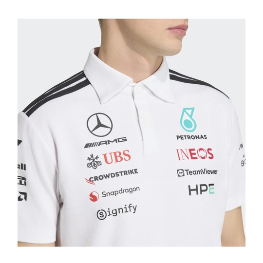 Koszulka polo Team Mercedes AMG F1 2026 biała