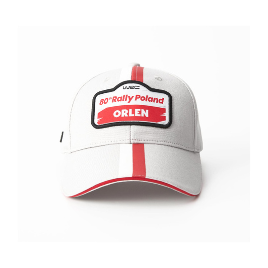 Czapka baseballowa męska Stripe szara Rally Poland WRC 