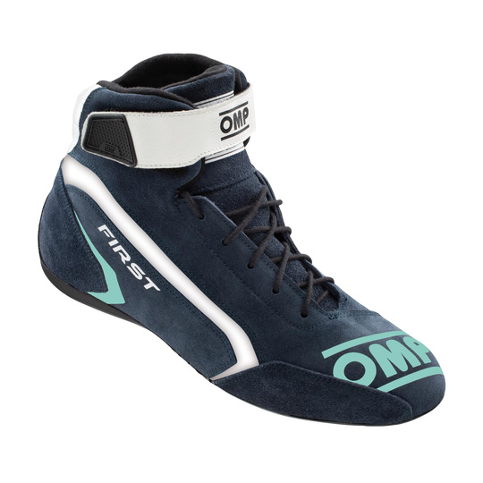 Buty wyścigowe OMP FIRST MY21 granatowo-niebieskie (FIA)