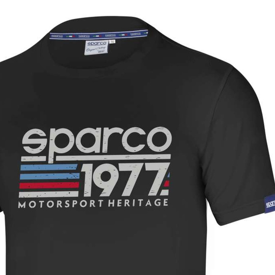 Koszulka t-shirt 1977 Sparco czarna