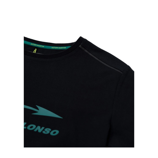 Koszulka t-shirt męska czarna Alonso Kimoa Aston Martin F1 