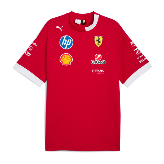 Koszulka t-shirt Drivers Oversized Team Scuderia Ferrari F1 czerwona