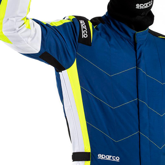 Kombinezon Sparco Kerb niebieski/żółty (FIA)