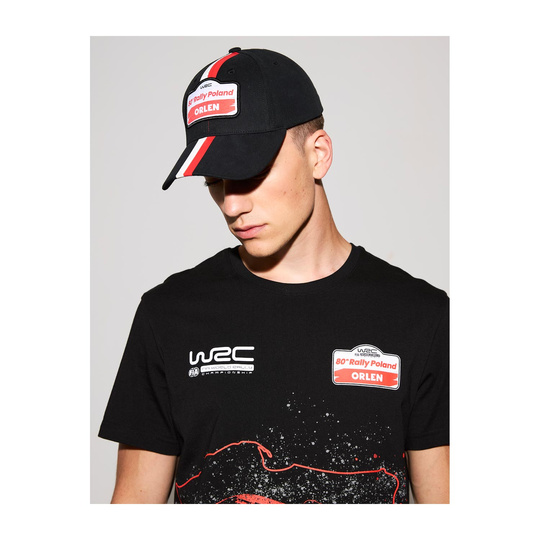 Czapka z daszkiem Stripe Rally Poland czarna