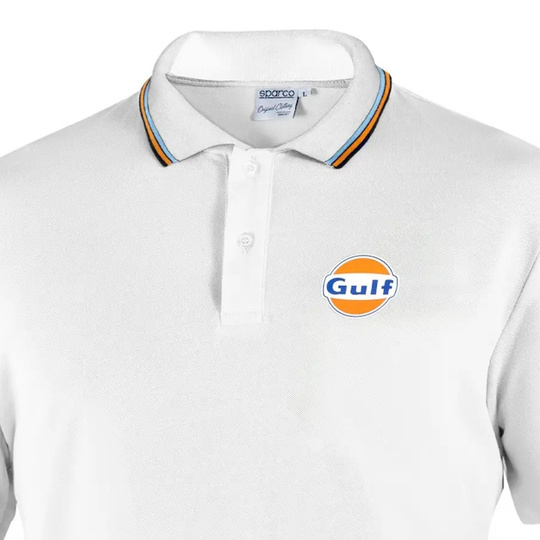 Koszulka polo Gulf Sparco biała