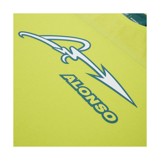 Koszulka t-shirt Fernando Alonso Band Kimoa Aston Martin F1 limonkowa