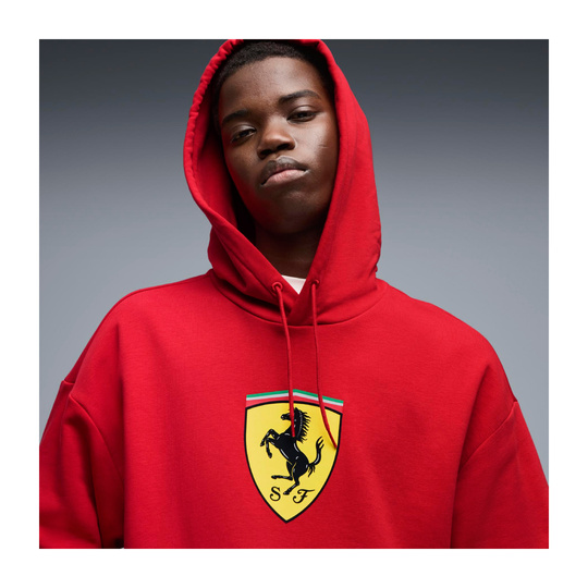 Bluza męska z kapturem czerwona Large Logo Scuderia Ferrari F1 2026