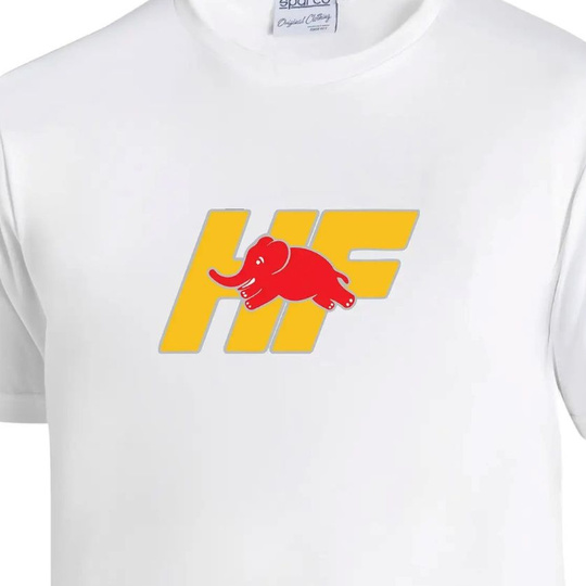 Koszulka t-shirt Lancia Yellow HF Sparco biała
