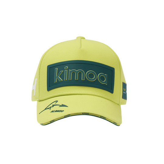 Czapka z daszkiem Fernando Alonso Kimoa Patch Aston Martin F1 limonkowa