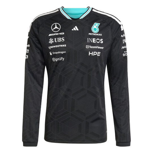 Koszulka z długim rękawem Authentic Team Mercedes AMG F1 2026 czarna