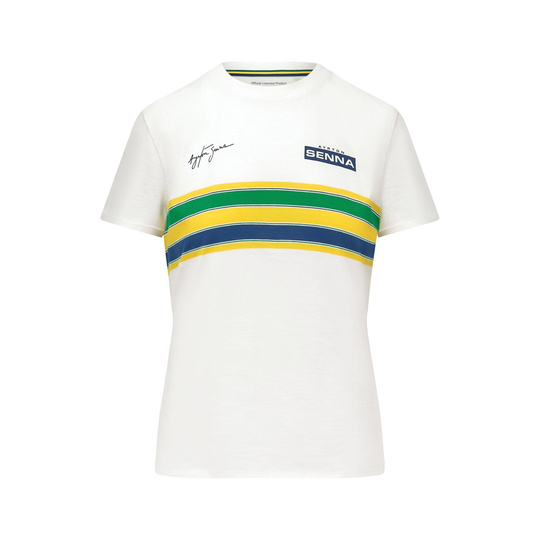 Koszulka T-shirt damska Stripe Ayrton Senna F1 