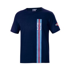 Koszulka t-shirt męska Stripes Sparco Martini Racing granatowa